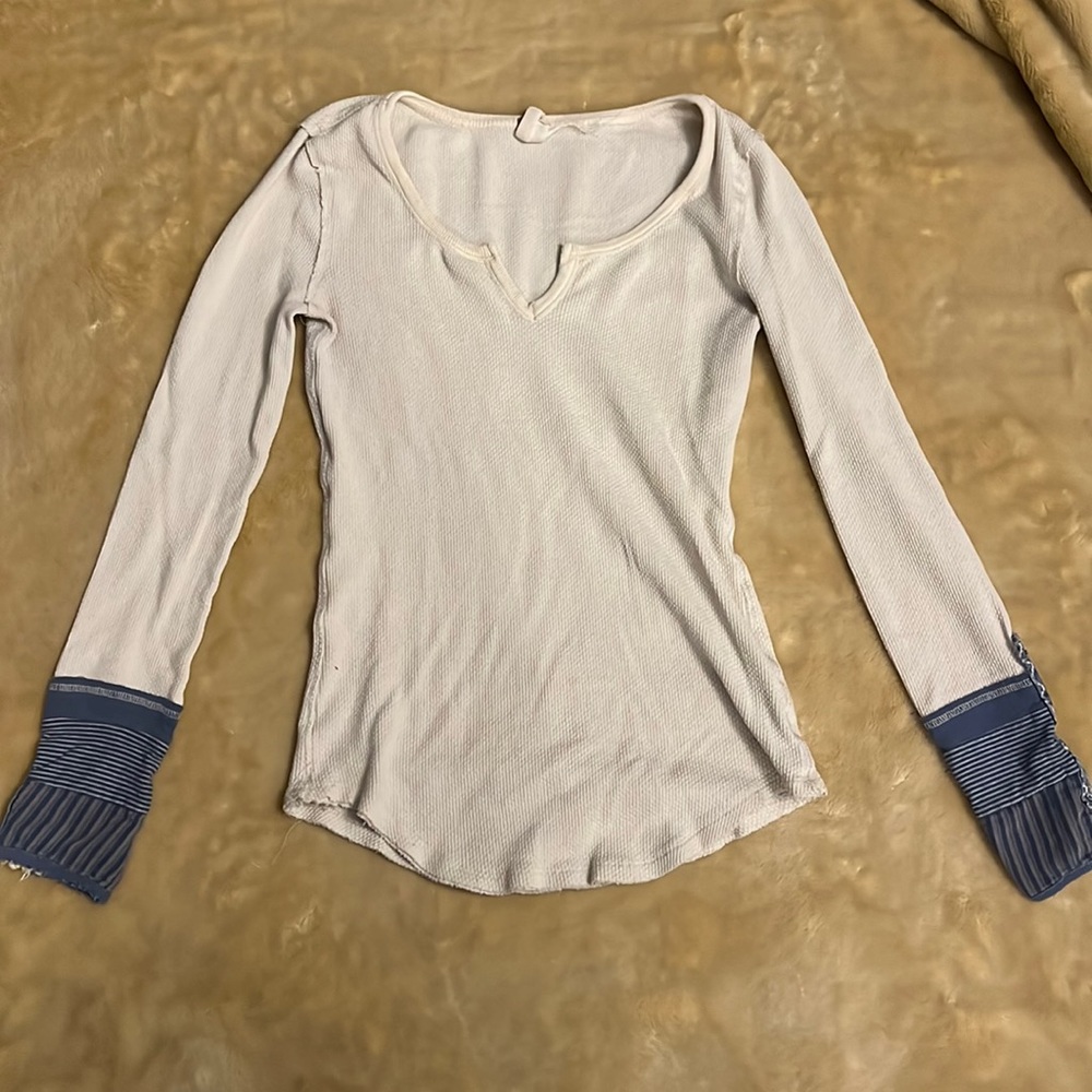 Free People Thermal with Sleeve Detail